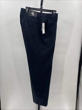 Calvin Klein Men's Dark Navy Tailored Dress Pants